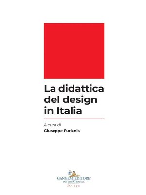 cover image of La didattica del design in Italia